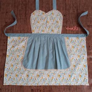 پیشبند آشپزخانه مدل قلبی دو دامنه