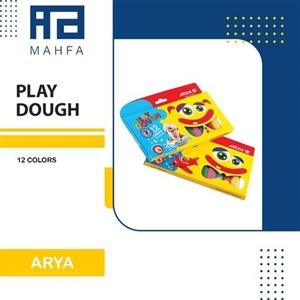 خمیر بازی مقوائی 12 رنگ آریا ( 5 بسته)