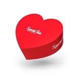 هارد باکس قلبی کلاسیک با ارتفاع 5.5، رنگ قرمز و ظرف داخلی تک شبکه - پک 30 عددی