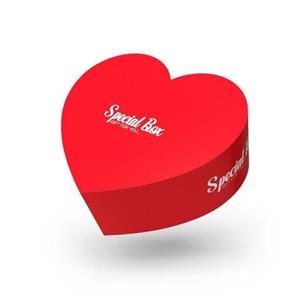هارد باکس قلبی کلاسیک با ارتفاع 5.5، رنگ قرمز و ظرف داخلی تک شبکه - پک 30 عددی 