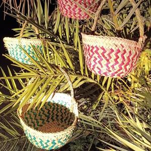 سبد حصیری تک دسته
