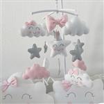 آویز موزیکال تخت نوزادی ابرو ستاره
