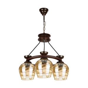 لوستر چوبی ۳ شعله چشمه نور مدل G575/3BR