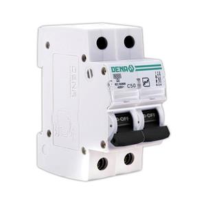فیوز مینیاتوری دو پل 50 آمپر دنا الکتریک مدل C50-6K-2P