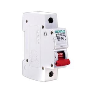 فیوز مینیاتوری یک پل 10 آمپر دنا الکتریک مدل B10-6K-1P