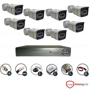 پکیج 8 عددی دوربین مداربسته مناسب برای ساختمان- باغ و کارخانه