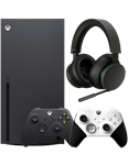 کنسول بازی مایکروسافت مدل XBox Series X به‌همراه هدست گیمینگ ایکس باکس مدل Wireless Headset و کنترلر ایکس‌باکس مدل Elite-White
