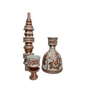 قلیان سنگی قلم زنی شده طرح بته جقه کد 0221