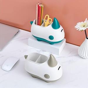 جا قلمی و قلک رومیزی طرح کرگدن