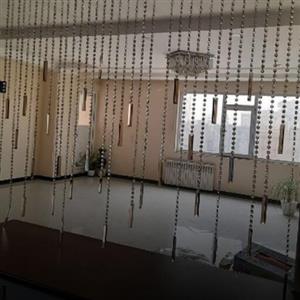 پرده کریستال مدل نامنظم با اویز کاردی