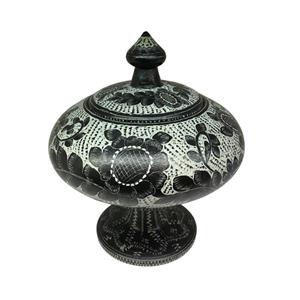 شکلات خوری سنگی قلم زنی شده مدل گل رز  کد 944 