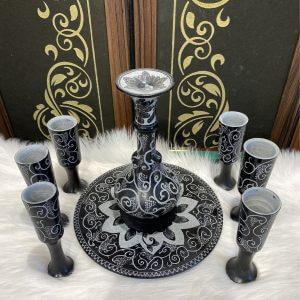 ست تنگ و جام سنگی طرح اسلیمی کد 1774