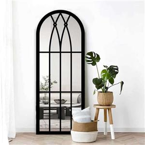 آینه مدل قدی چوبی طرح یاس کد w-180