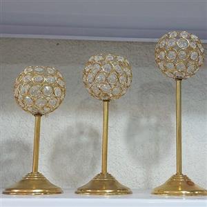 شمعدان مدل پایه دار  مجموعه سه عددی