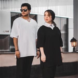 تیشرت  یقه کوبایی لینن مردانه کد 331