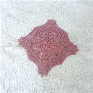 رومیزی قلاب بافی با نخ مکرومه