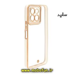 قاب گوشی Honor X6 4G - Honor X8 5G آنر طرح الکتروپلیتینگ ژله ای شفاف محافظ لنز دار سفید کد 28