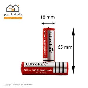 باتری لیتیوم آیون 18650 شارژی 3.7 ولت 5800 میلی آمپر اولترافایر  Ultra Fire