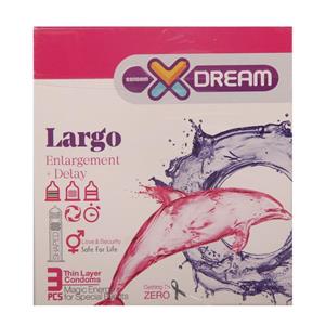 کاندوم ایکس دریم مدل لارگو XDREAM LARGO بسته 3 عددی X Dream Largo Condom 3pcs