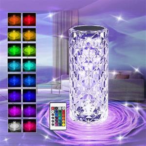 چراغ خواب بیضی طرح کریستال شارژی