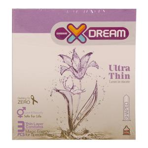 کاندوم ایکس دریم مدل بسیار نازک XDREAM ULTRA THIN بسته 3 عددی X Dream Ultra Thin Condom 3pcs