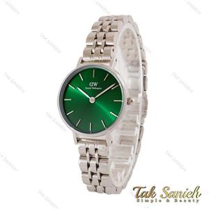 ساعت دنیل ولینگتون زنانه نقره ای صفحه سبز اسمال DW-4862-28-L