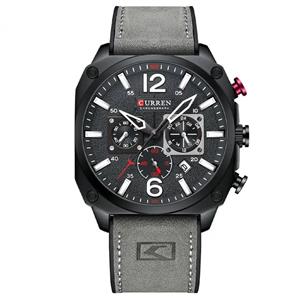 ساعت مچی مردانه کارن مدل 8398 خاکستری-مشکی (کورن واتچ CURREN WATCH)