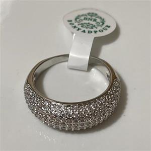 انگشتر نگین دار استیل رنگ ثابت و بدون حساسیت