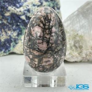سنگ رودونیت دکوری طرح تخم مرغ Rhodonite