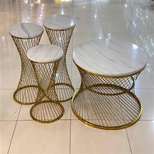 میز عسلی و جلو مبلی مدل مسوار پیچ(آبکاری درجه 1 فورتیک)