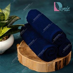 حوله دستی بسته سه عددی ساده رنگ سرمه ای