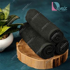 حوله دستی بسته سه عددی ساده رنگ صدری تیره