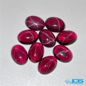 نگین یاقوت سرخ استار جواهر تراش هند star ruby