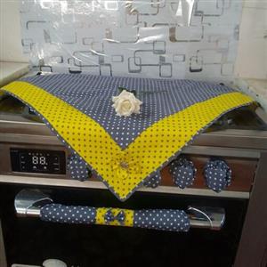 ست روانداز گاز.دستگیره فر .روکش شعله گاز