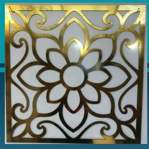 تایل معرق سقفی مولتی استایل سقف کاذب کد گل ابعاد 60 در 60 با طلق