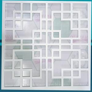 تایل معرق سقفی سی ان سی cnc سقف کاذب کد t96 ابعاد 60 در 60 با طلق
