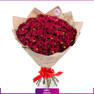 دسته گل داوودی سرخ رنگ