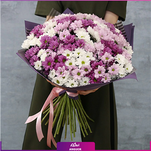 دسته گل داوودی دوستت دارم