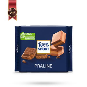 شکلات تخته ای Ritter sport مدل Praline وزن 100 گرم 