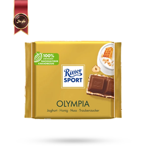 شکلات تخته ای Ritter sport مدل olympia وزن 100 گرم 