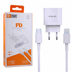 شارژر فست کالیو با کابل لایتینگ KALIO CH-11