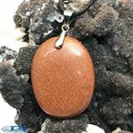 آویز بافت سنگ دلربا (گلدستون) Goldstone  کد  ir 193