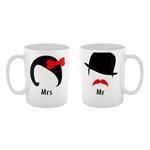 ماگ پاتیلوک طرح Mr & Mrs مدل 130147 بسته 2 عددی