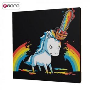   استیکر تزیینی چوبی بانیبو مدل Unicorn24-01