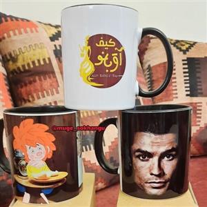 ماگ دسته داخل مشکی ( با چاپ عکس دلخواه شما)
