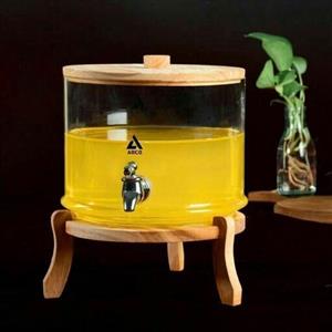 کلمن شیشه ای پایه چوبی یک طبقه (هزینه ارسال با مشتری)