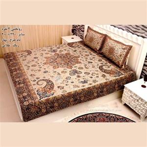 روتختی ترمه سالاری یزد - طرح بهار - 5رنگ ابریشمی 2نفره همراه