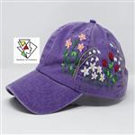 کلاه بیسبال گلدوزی شده رنگ بنفش روشن