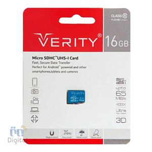 کارت حافظه microSDHC وریتی مدل 433X سرعت 65MBps ظرفیت ۱۶ گیگابایت