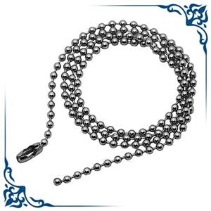 زنجیر ساچمه ای استیل  رنگ نقره ای  60سانتیمتری